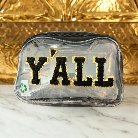 Clear Chenille Y'all Belt Bag